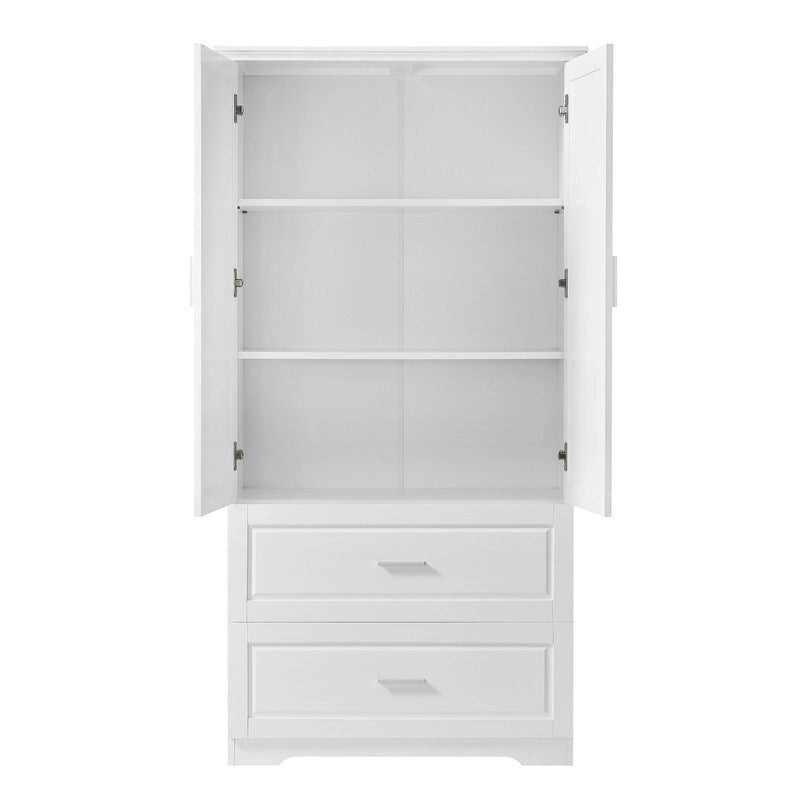 Meuble de rangement large avec 2 portes et 2 tiroirs