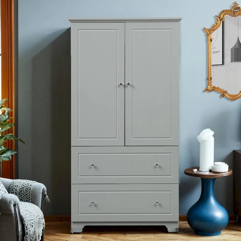 Meuble de rangement large avec 2 portes et 2 tiroirs