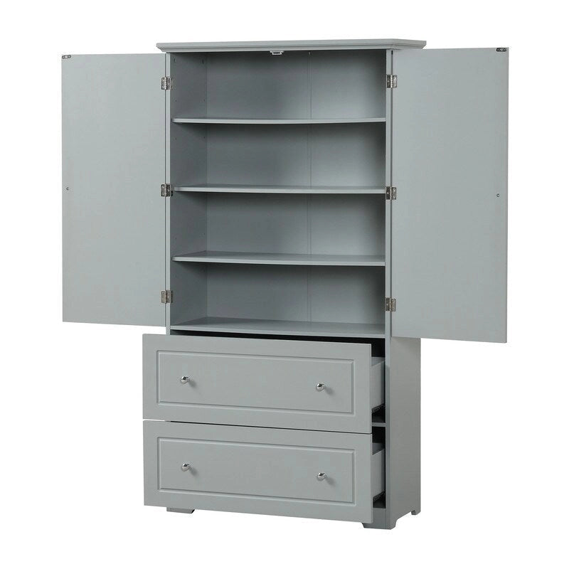 Meuble de rangement large avec 2 portes et 2 tiroirs