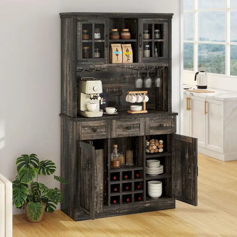 Buffet de cuisine autoportant avec huche 72 pouces